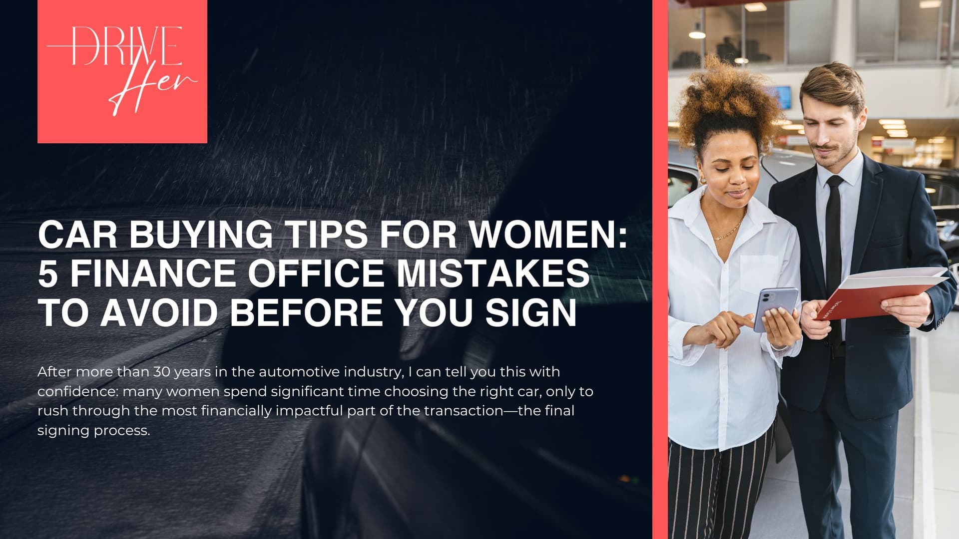 Car Buying Tips for Women: 5 Finance Office Mistakes to Avoid Before You Sign