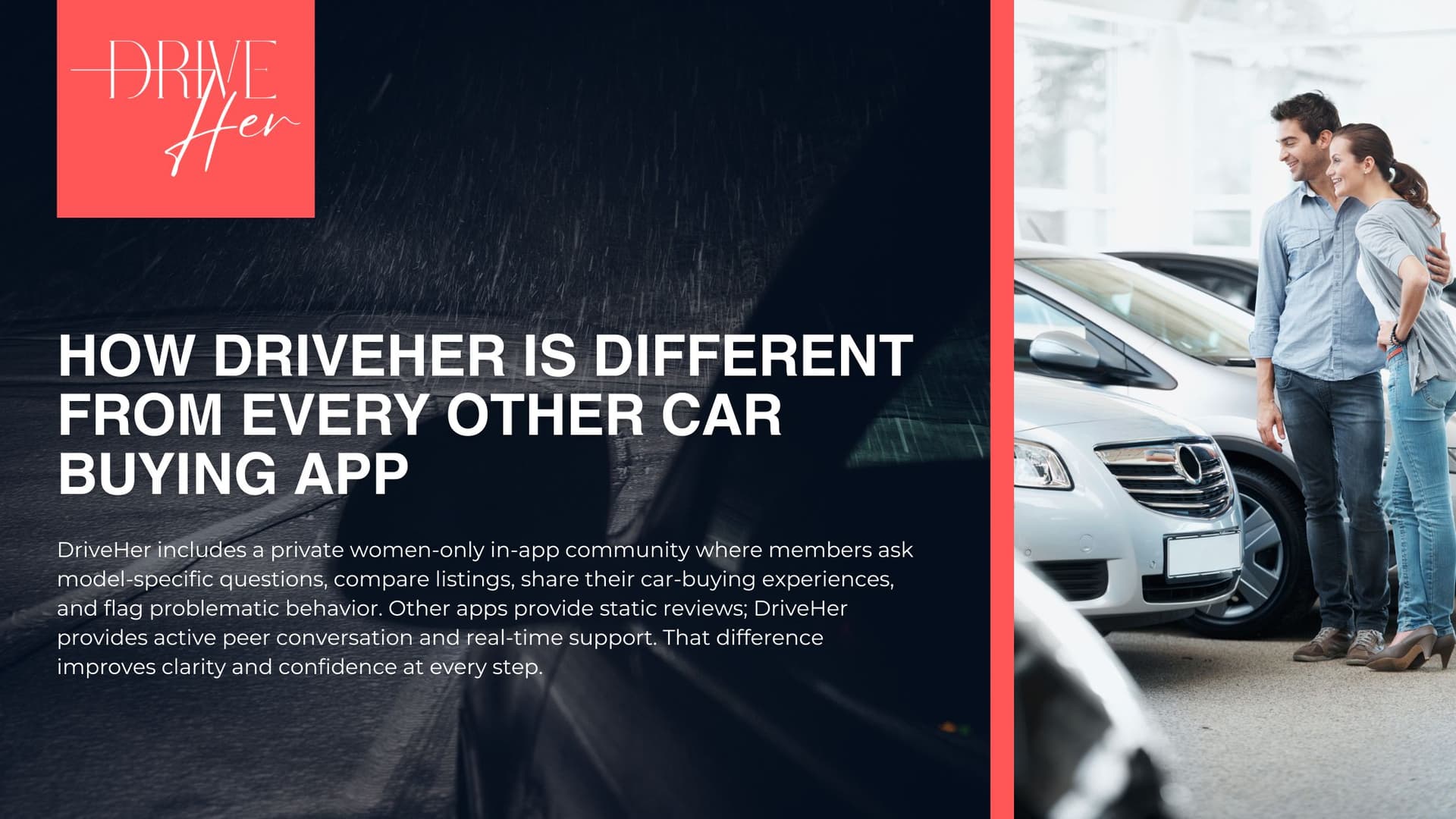 How DriveHer Is Different from Every Other Car Buying App